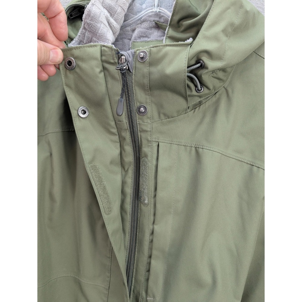 Cabela's Ski Windbreaker Fleece Jacket Men's Sz XL Green Hooded Raincoat Outdoor - Picture 10 of 16